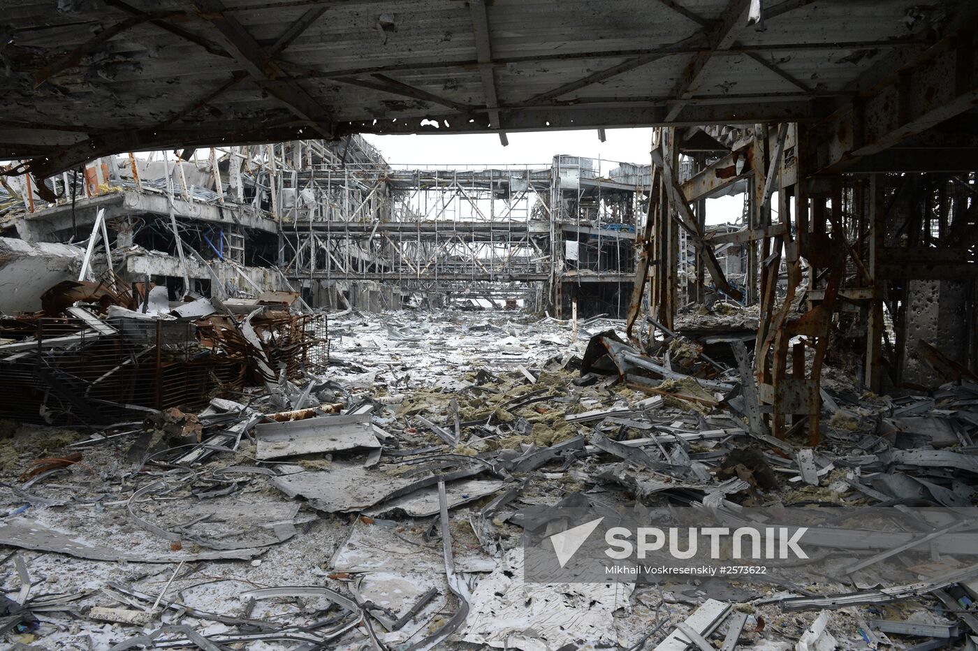 Destroyed airport in Donetsk