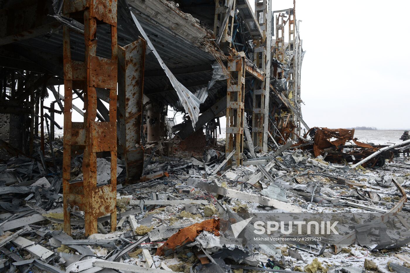 Destroyed airport in Donetsk