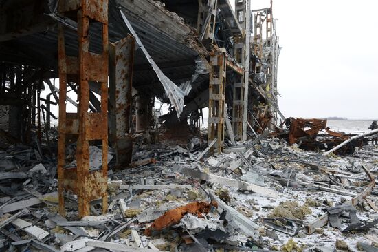 Destroyed airport in Donetsk