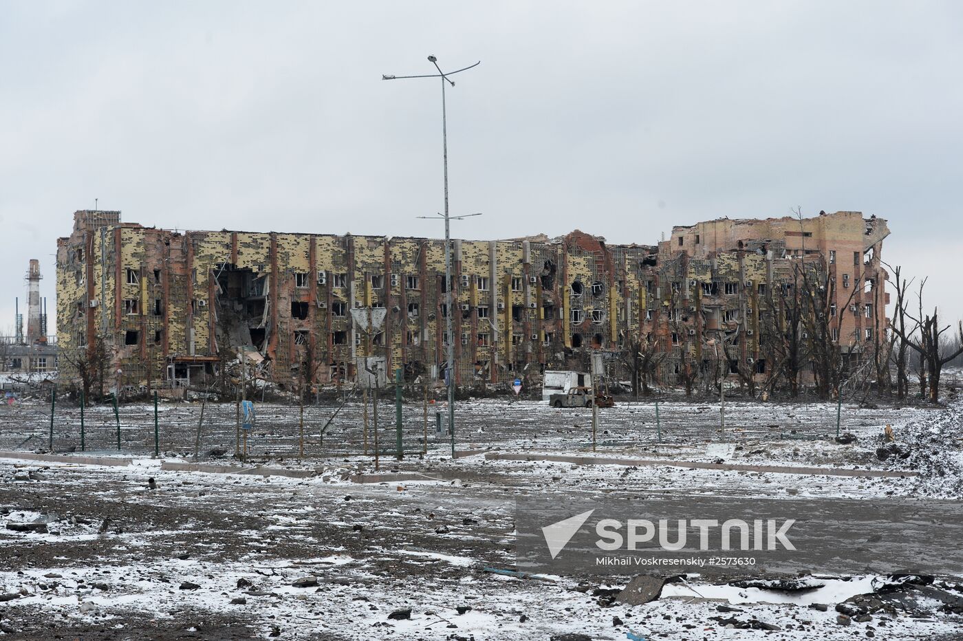Destroyed airport in Donetsk