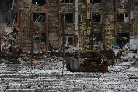 Destroyed airport in Donetsk