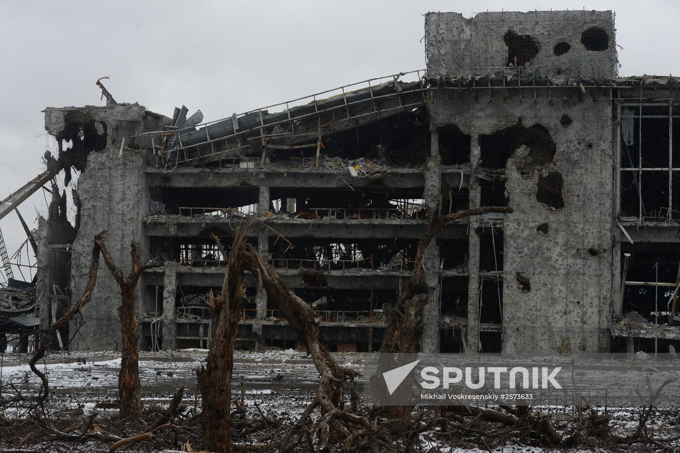 Destroyed airport in Donetsk