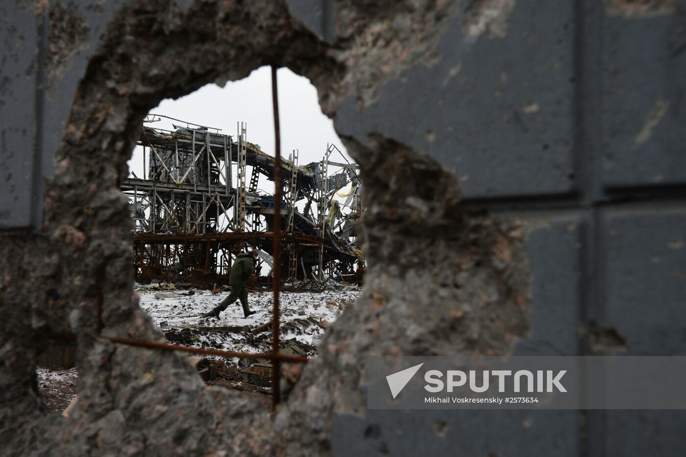 Destroyed airport in Donetsk