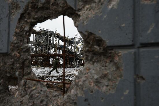 Destroyed airport in Donetsk