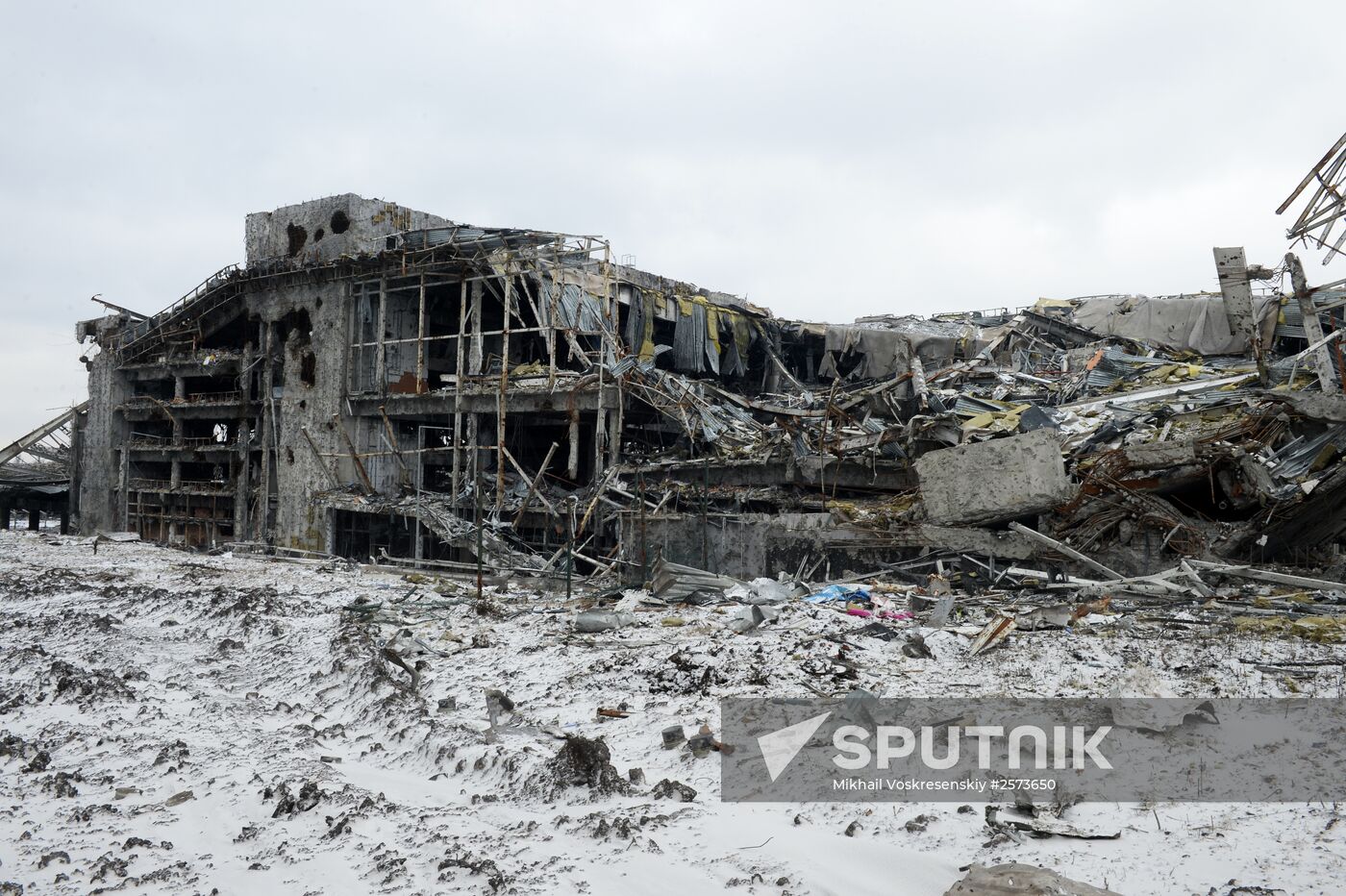 Destroyed airport in Donetsk