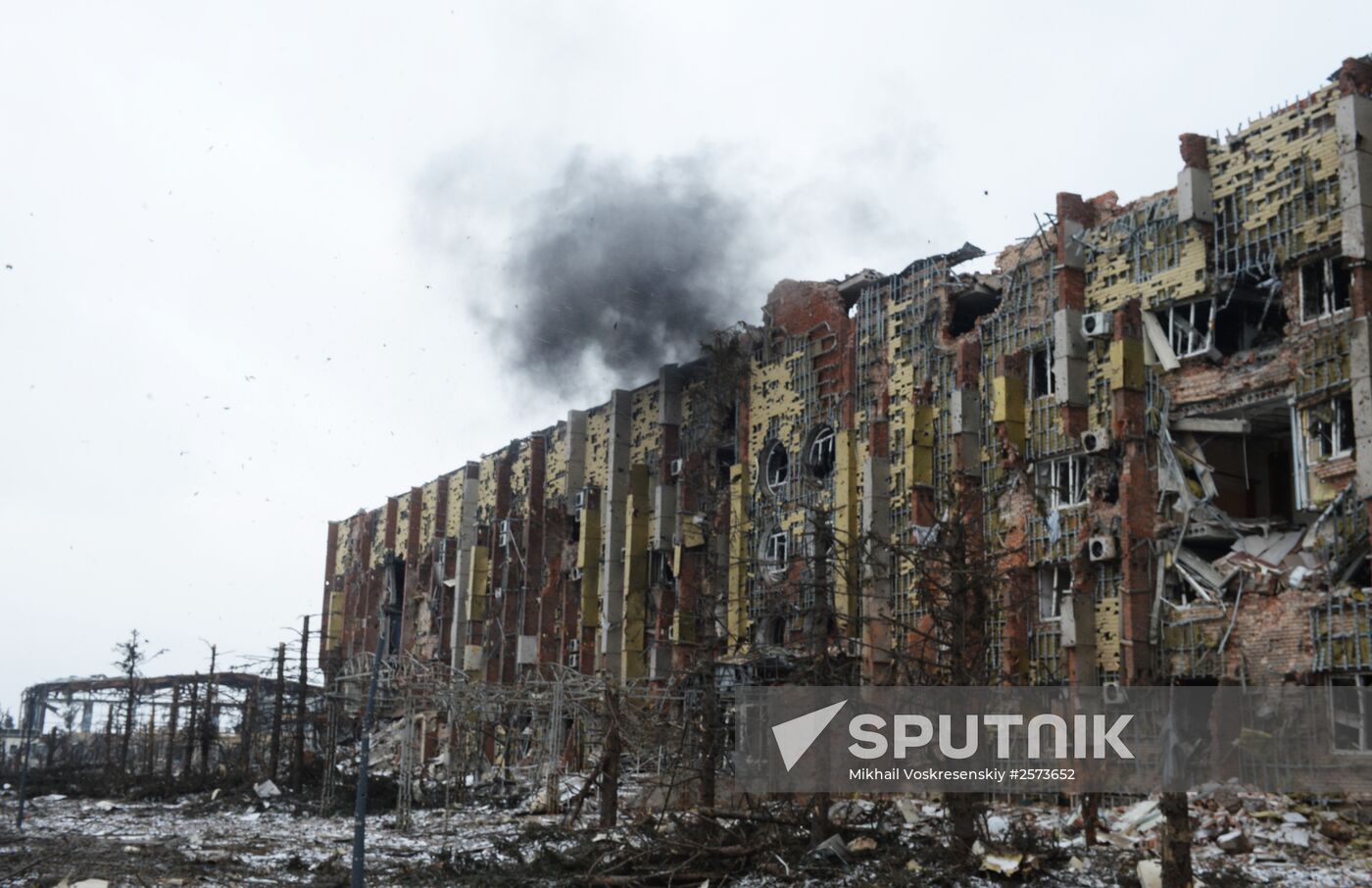 Destroyed airport in Donetsk