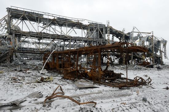 Destroyed airport in Donetsk