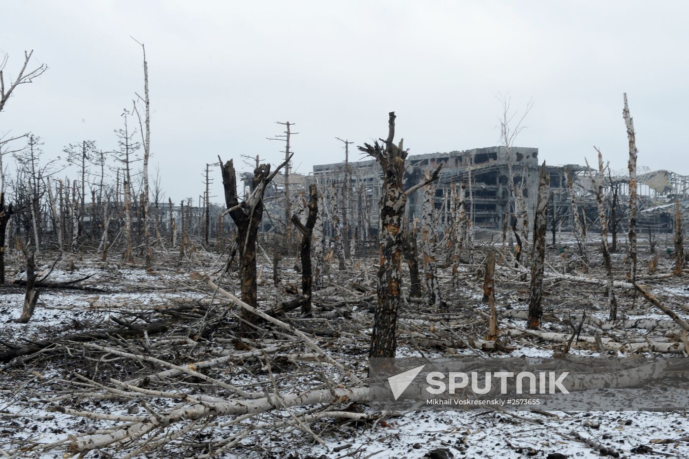 Destroyed airport in Donetsk