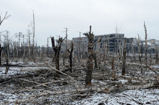 Destroyed airport in Donetsk