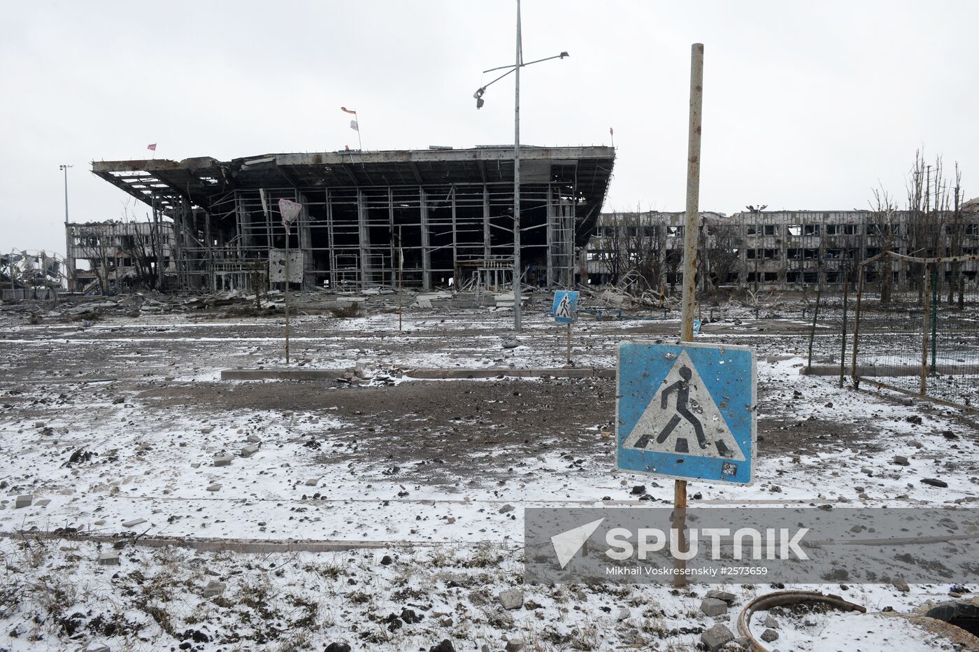 Destroyed airport in Donetsk