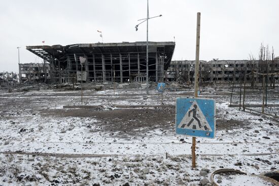 Destroyed airport in Donetsk