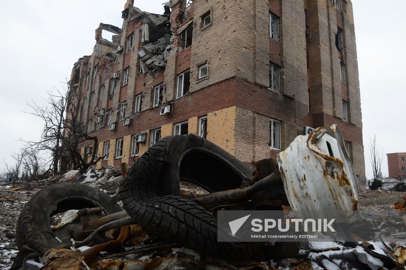 Destroyed airport in Donetsk
