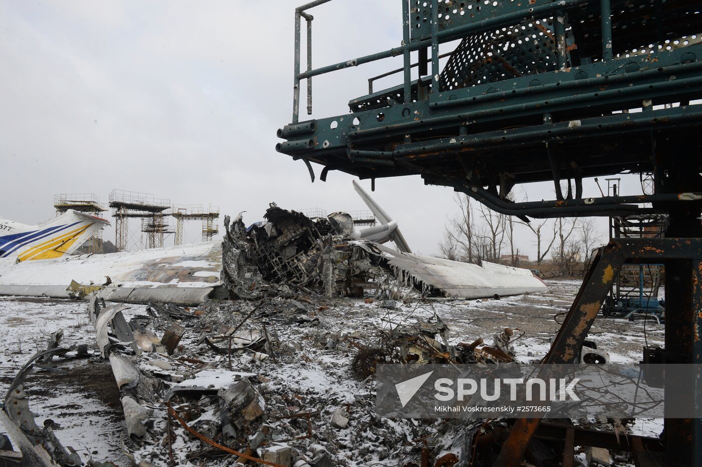 Destroyed airport in Donetsk