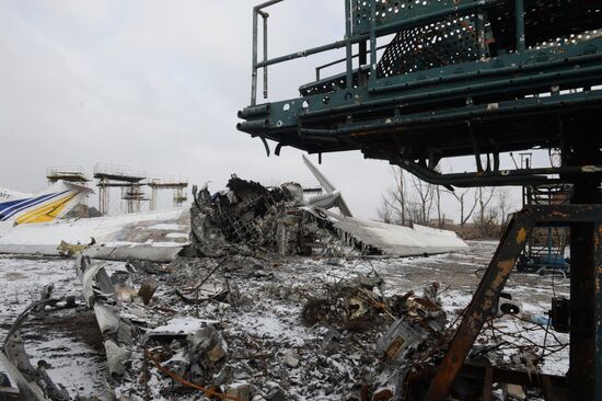 Destroyed airport in Donetsk