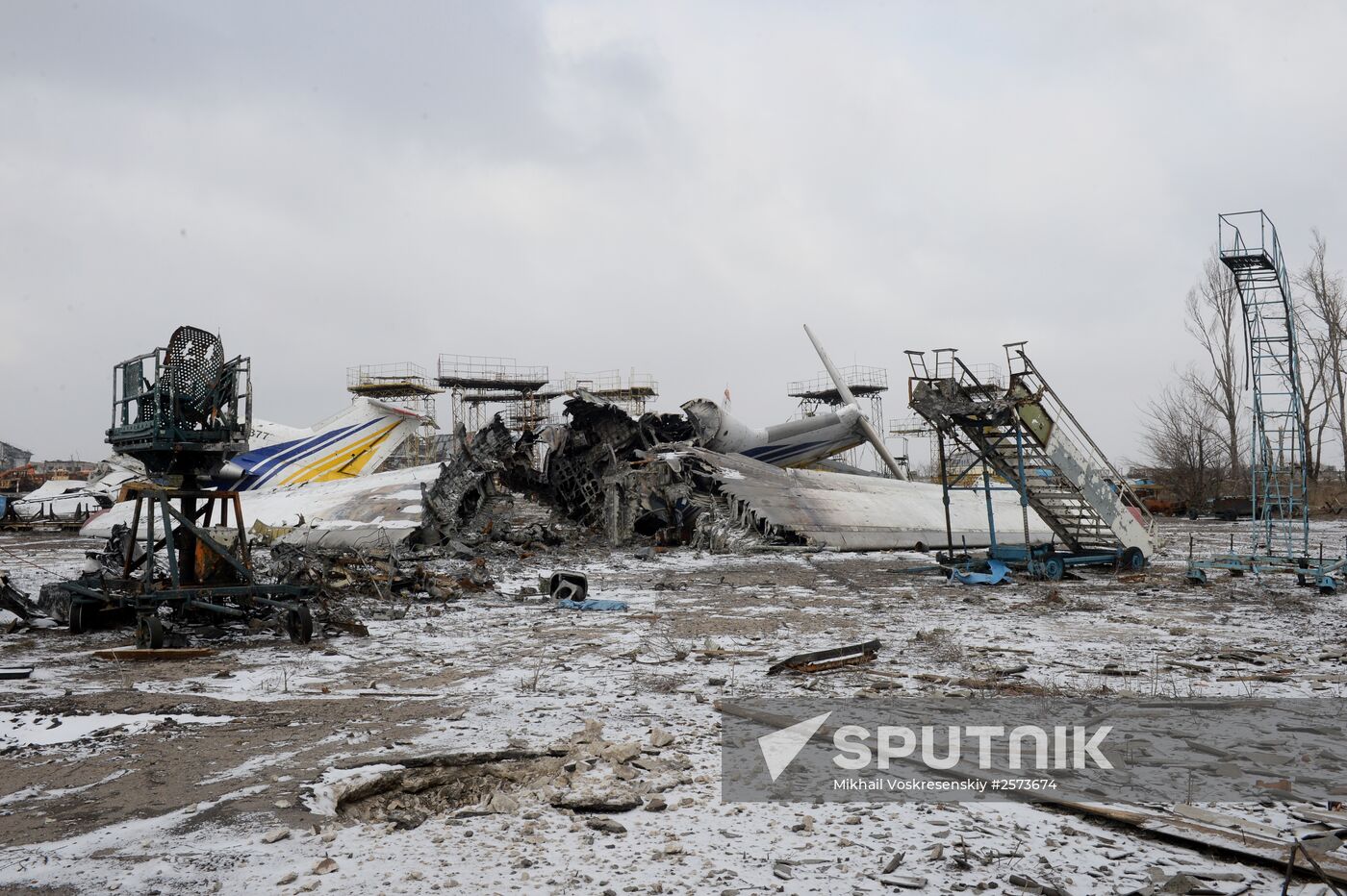 Destroyed airport in Donetsk
