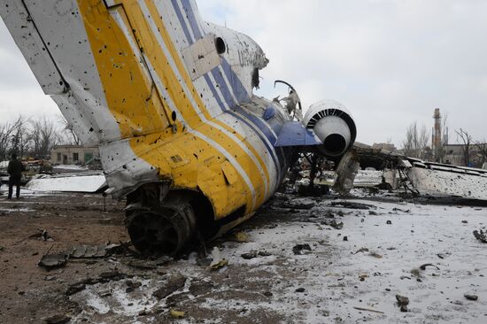 Destroyed airport in Donetsk