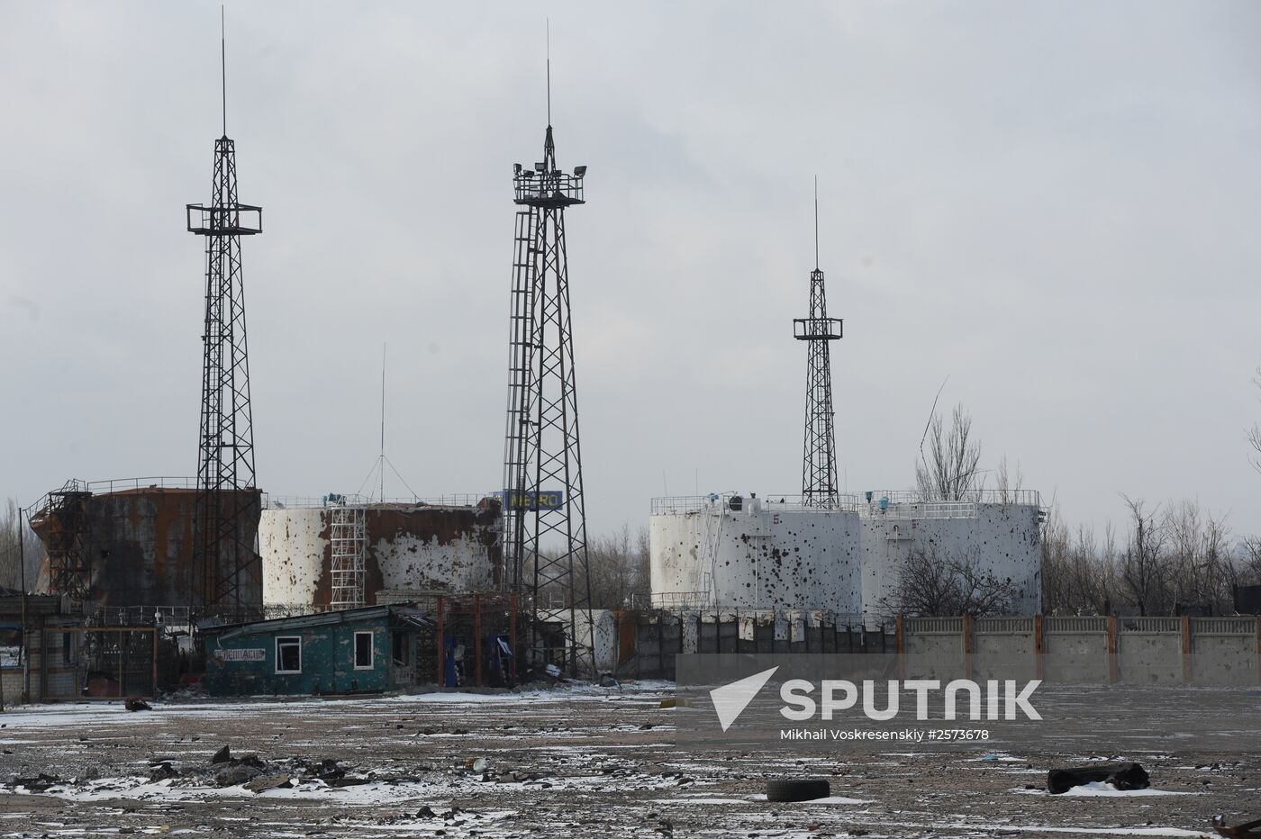Destroyed airport in Donetsk
