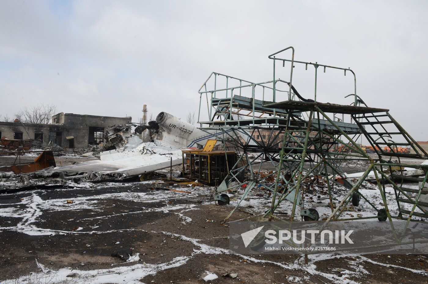 Destroyed airport in Donetsk