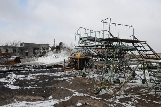 Destroyed airport in Donetsk