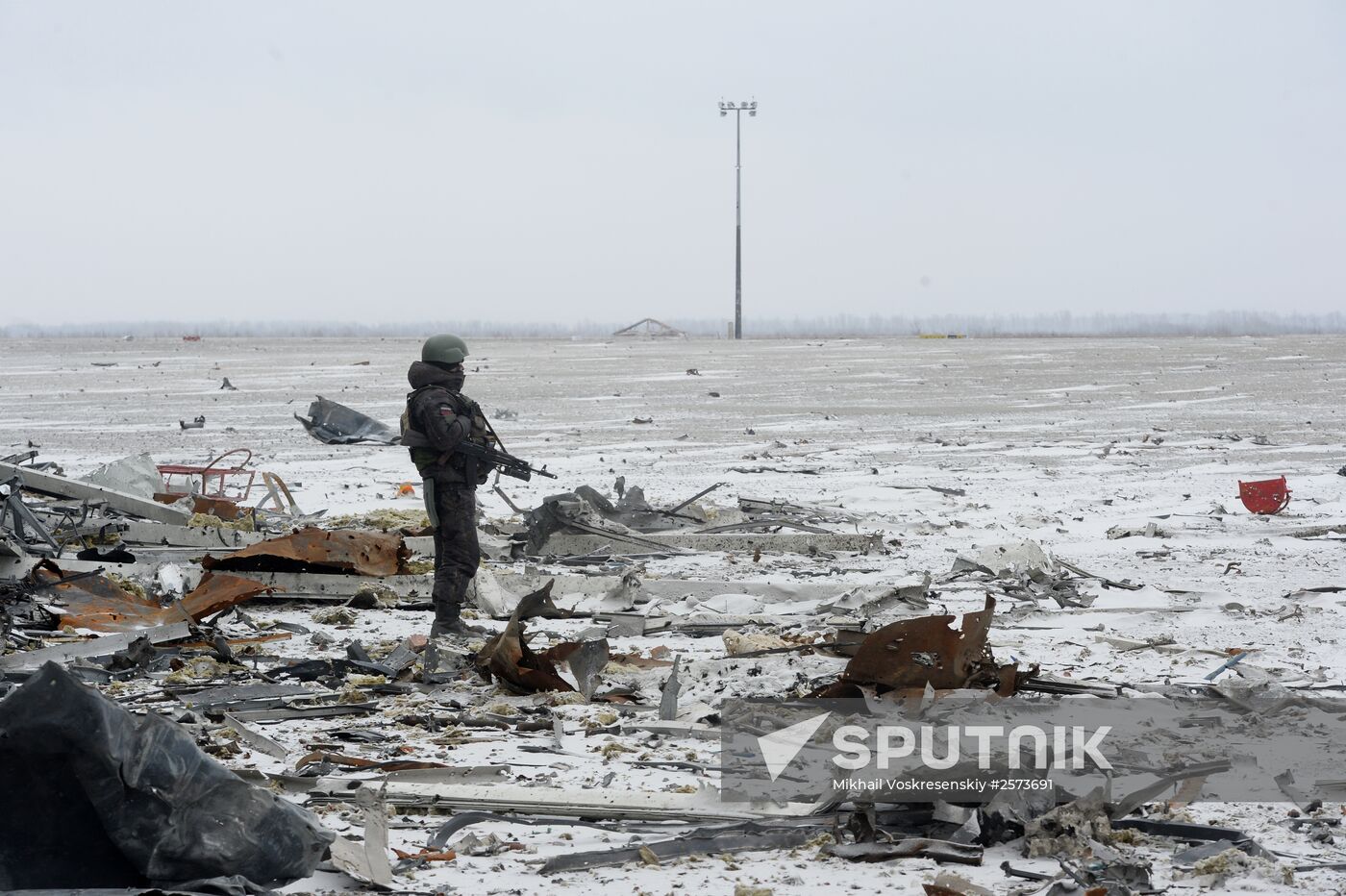Destroyed airport in Donetsk