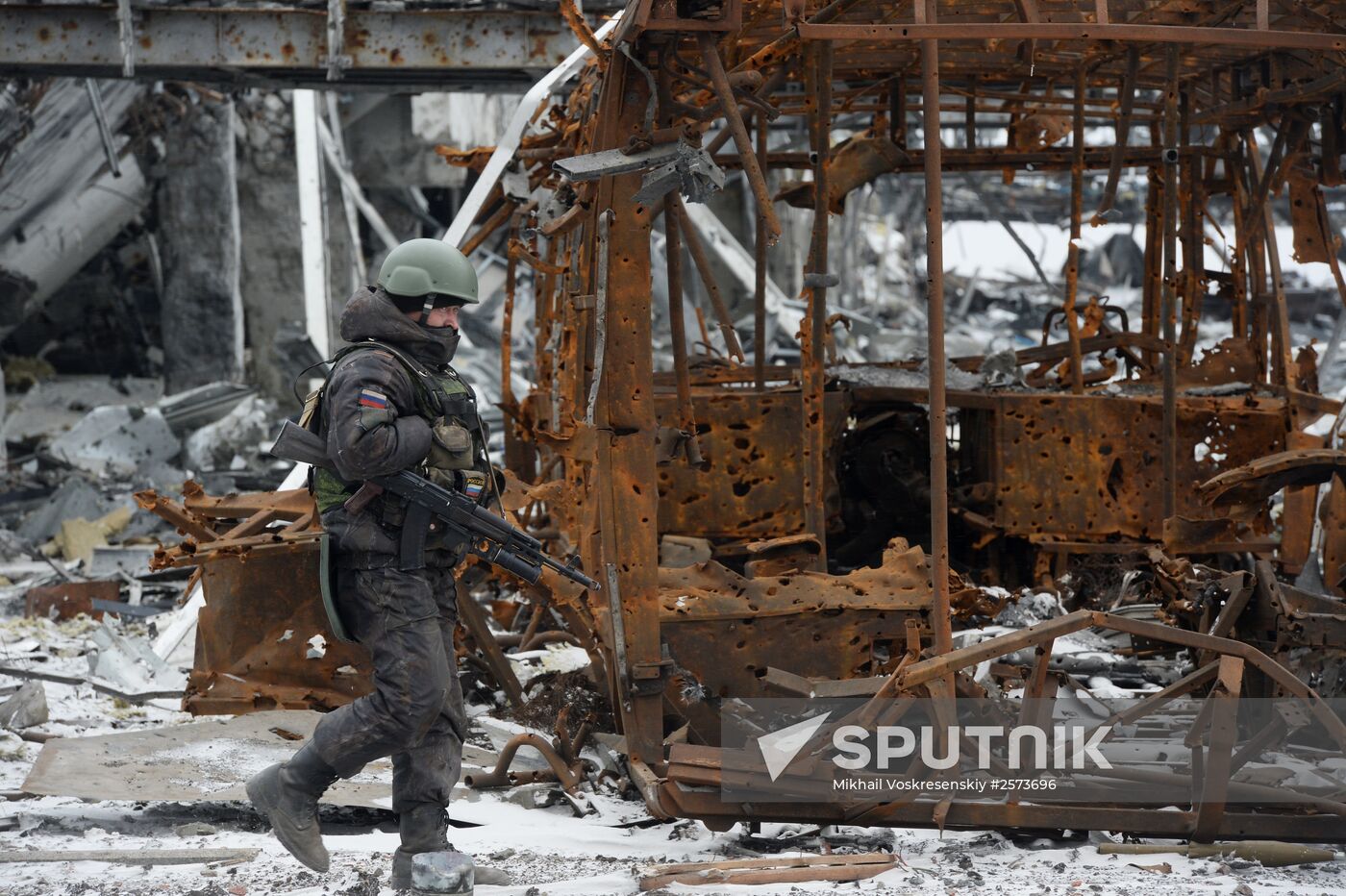 Destroyed airport in Donetsk