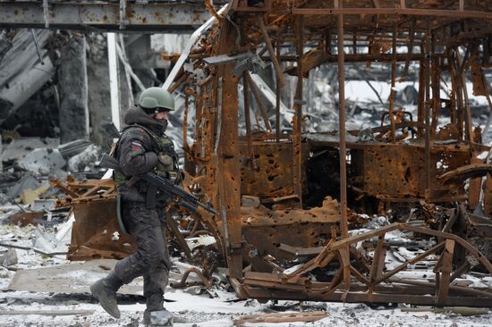 Destroyed airport in Donetsk