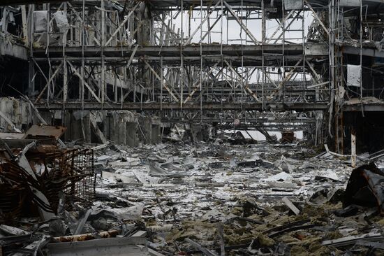 Destroyed airport in Donetsk