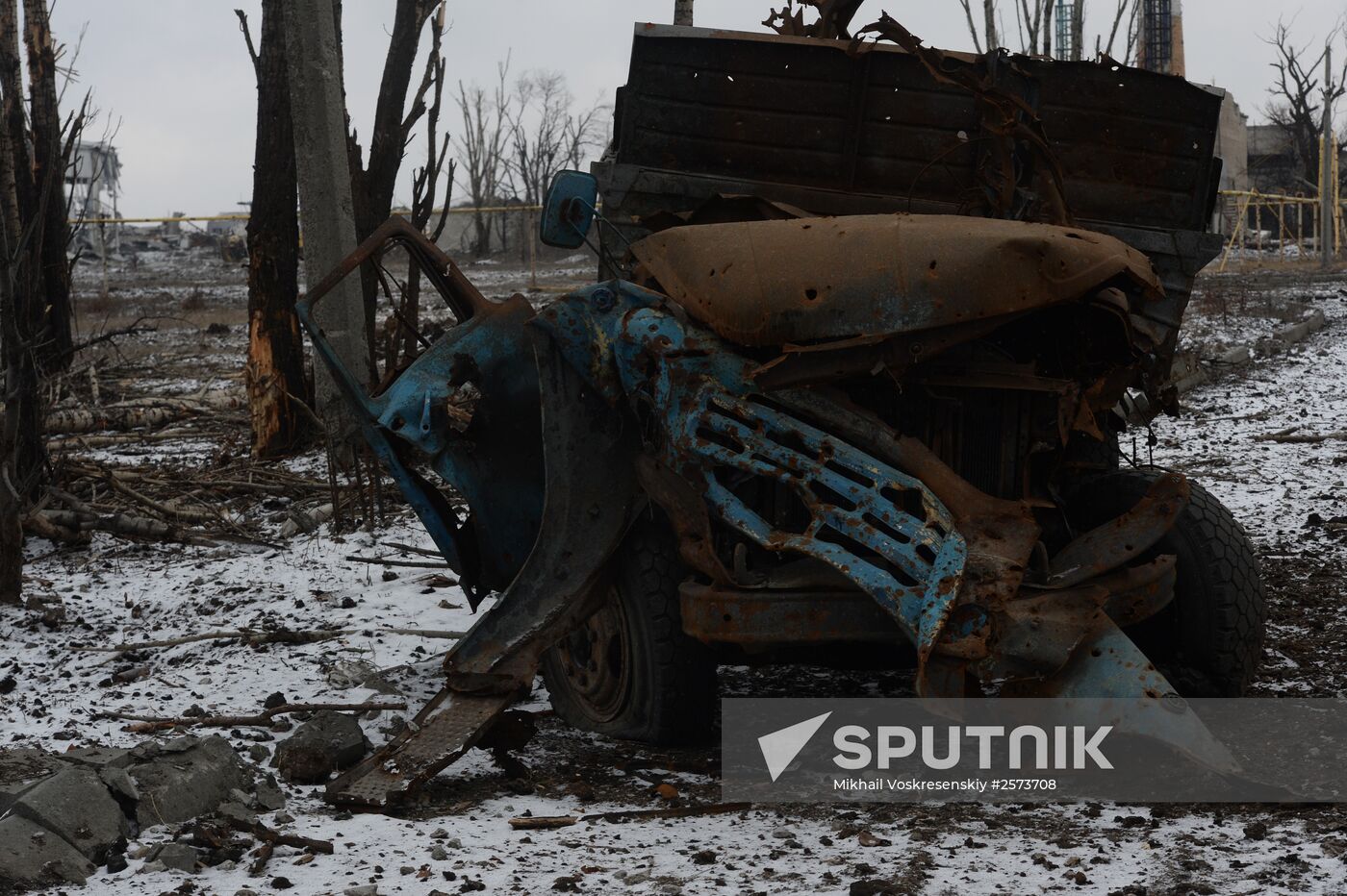 Destroyed airport in Donetsk