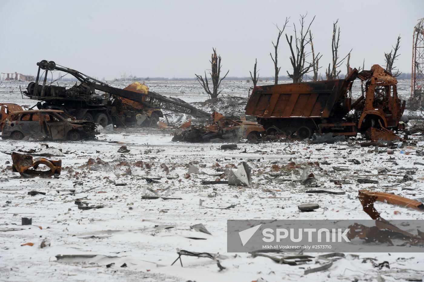 Destroyed airport in Donetsk
