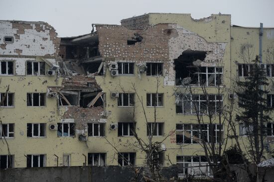 Damaged airport in Donetsk
