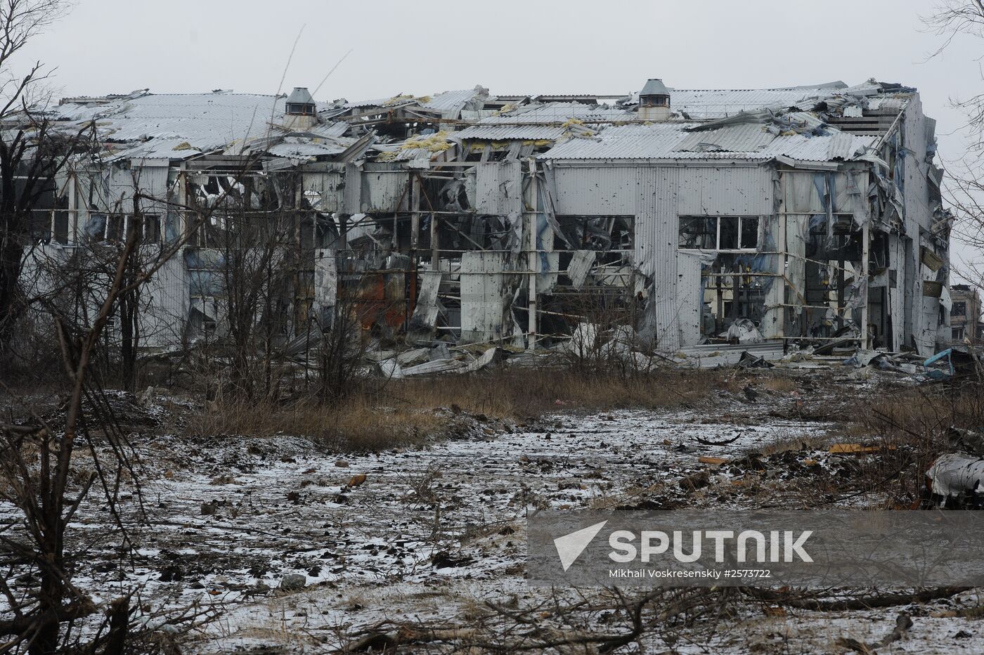 Destroyed airport in Donetsk