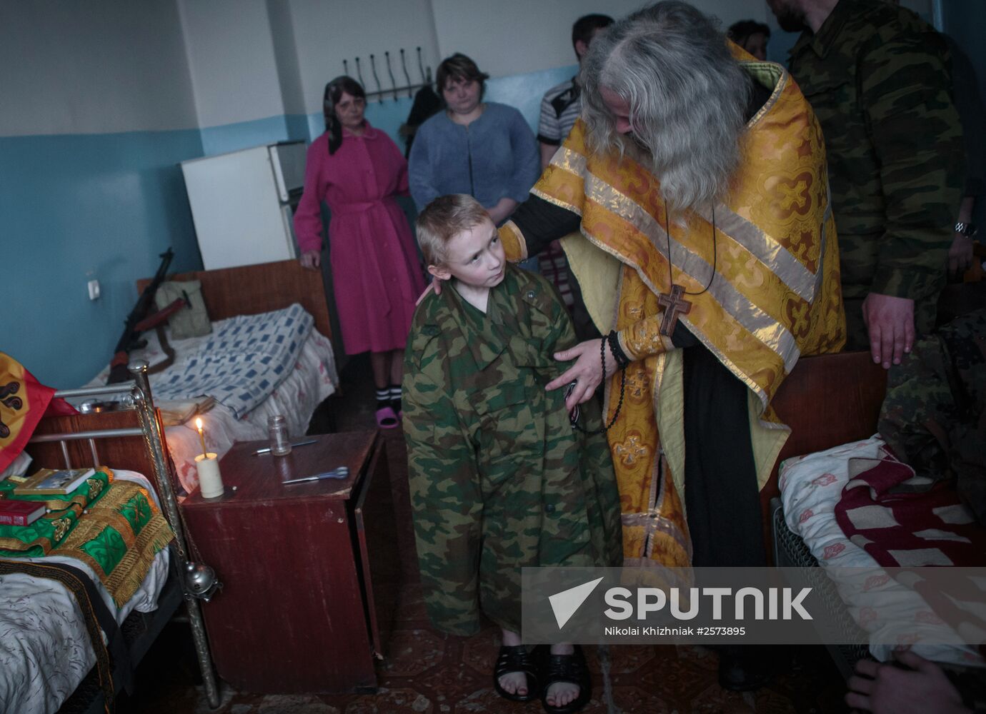 DPR militiamen in Gorlovka hospital