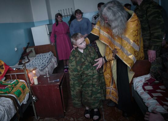 DPR militiamen in Gorlovka hospital