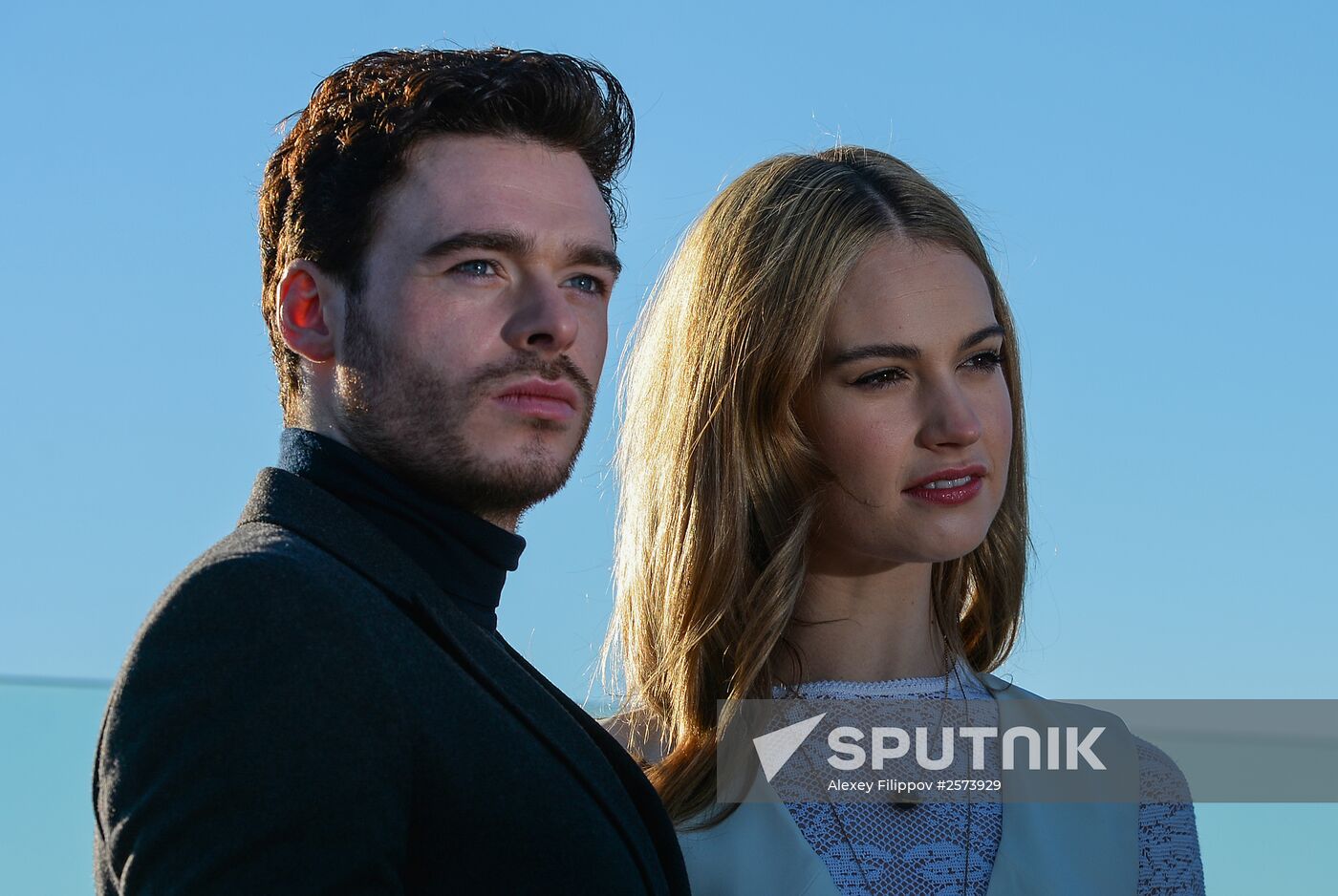 News conference with crew and cast of Cinderella