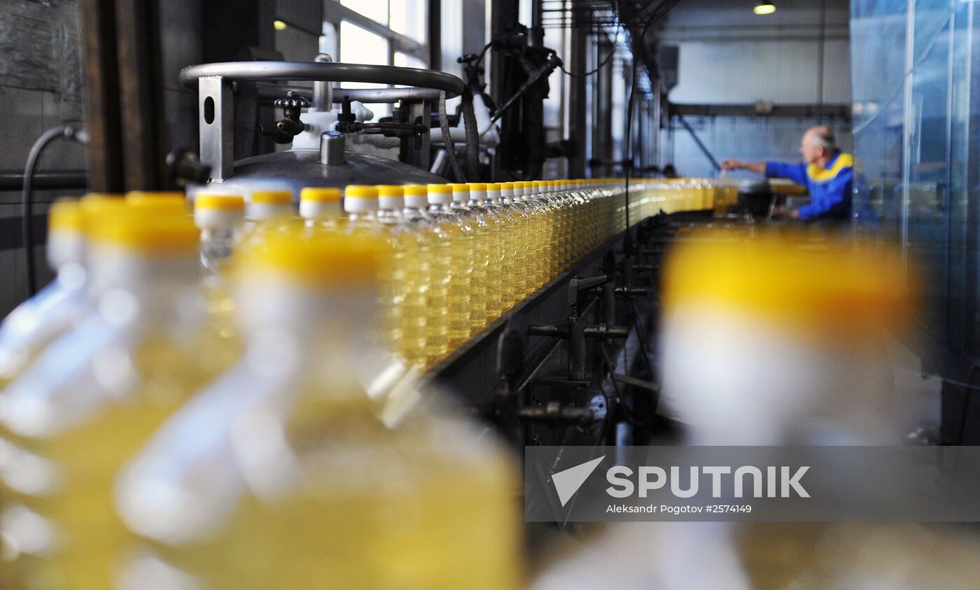 Producing Zolotaya Semechka (Golden Seed) sunflower oil in Rostov-on-Don