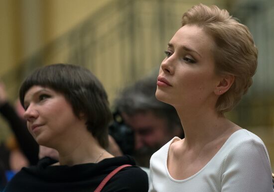 Press conference of producers and actors on movie "Battalion" in St Petersburg