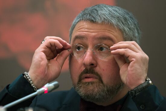 Press conference of producers and actors on movie "Battalion" in St Petersburg