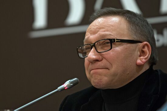 Press conference of producers and actors on movie "Battalion" in St Petersburg