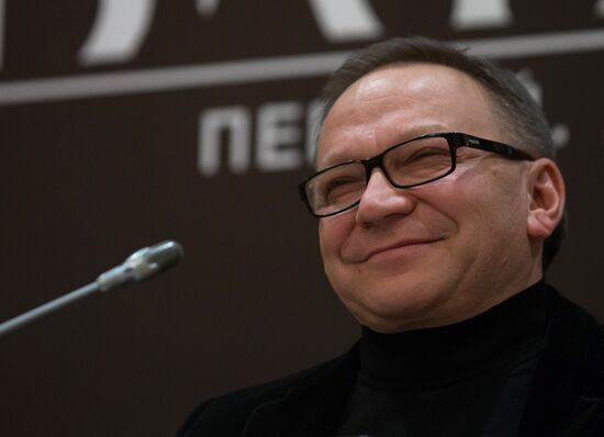 Press conference of producers and actors on movie "Battalion" in St Petersburg