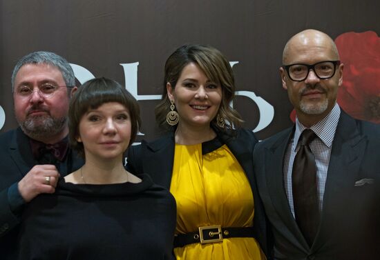 Press conference of producers and actors on movie "Battalion" in St Petersburg