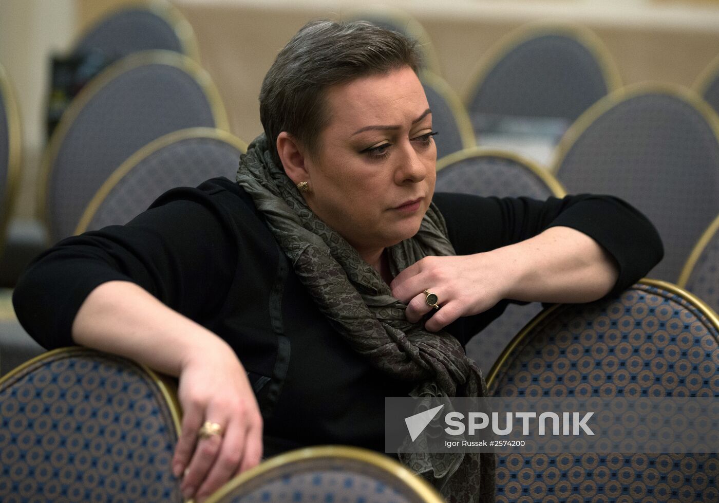 Press conference of producers on movie "Battalion" in St Petersburg
