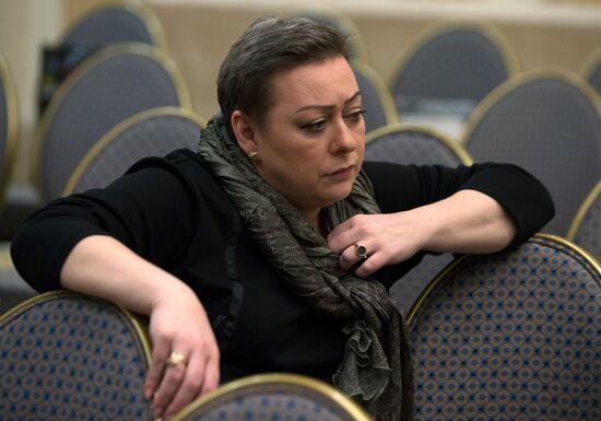 Press conference of producers on movie "Battalion" in St Petersburg