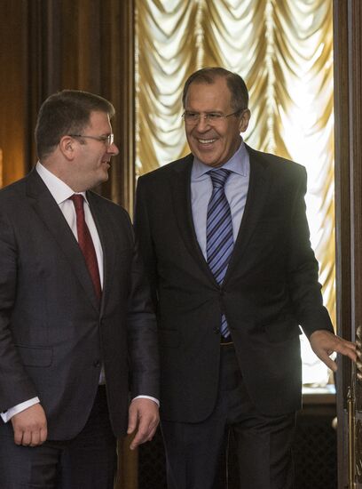 Foreign Minister Sergey Lavrov meets with Foreign Minister of South Ossetia David Sanakoyev