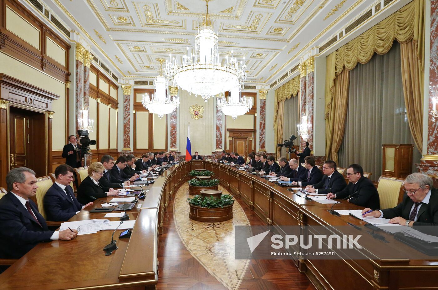 Russian Prime Minister Dmitry Medvedev chairs Government meeting