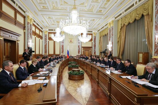 Russian Prime Minister Dmitry Medvedev chairs Government meeting