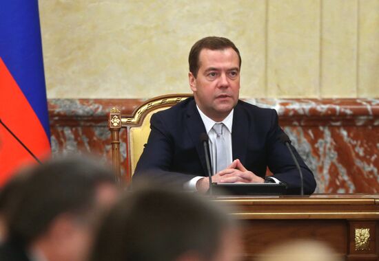 Russian Prime Minister Dmitry Medvedev chairs Government meeting