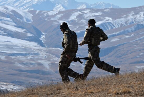 Military exercise in Chechen Republic
