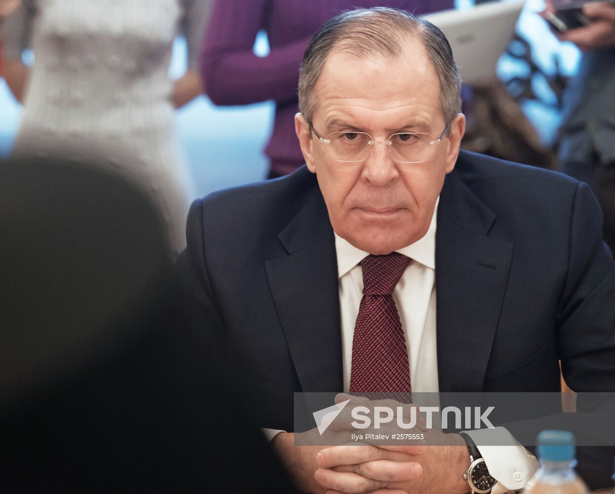 Foreign Minister Sergei Lavrov meets with Patriarch John X of Antioch and All the East