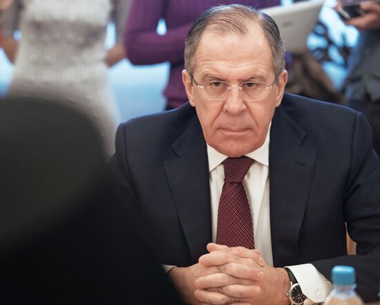 Foreign Minister Sergei Lavrov meets with Patriarch John X of Antioch and All the East