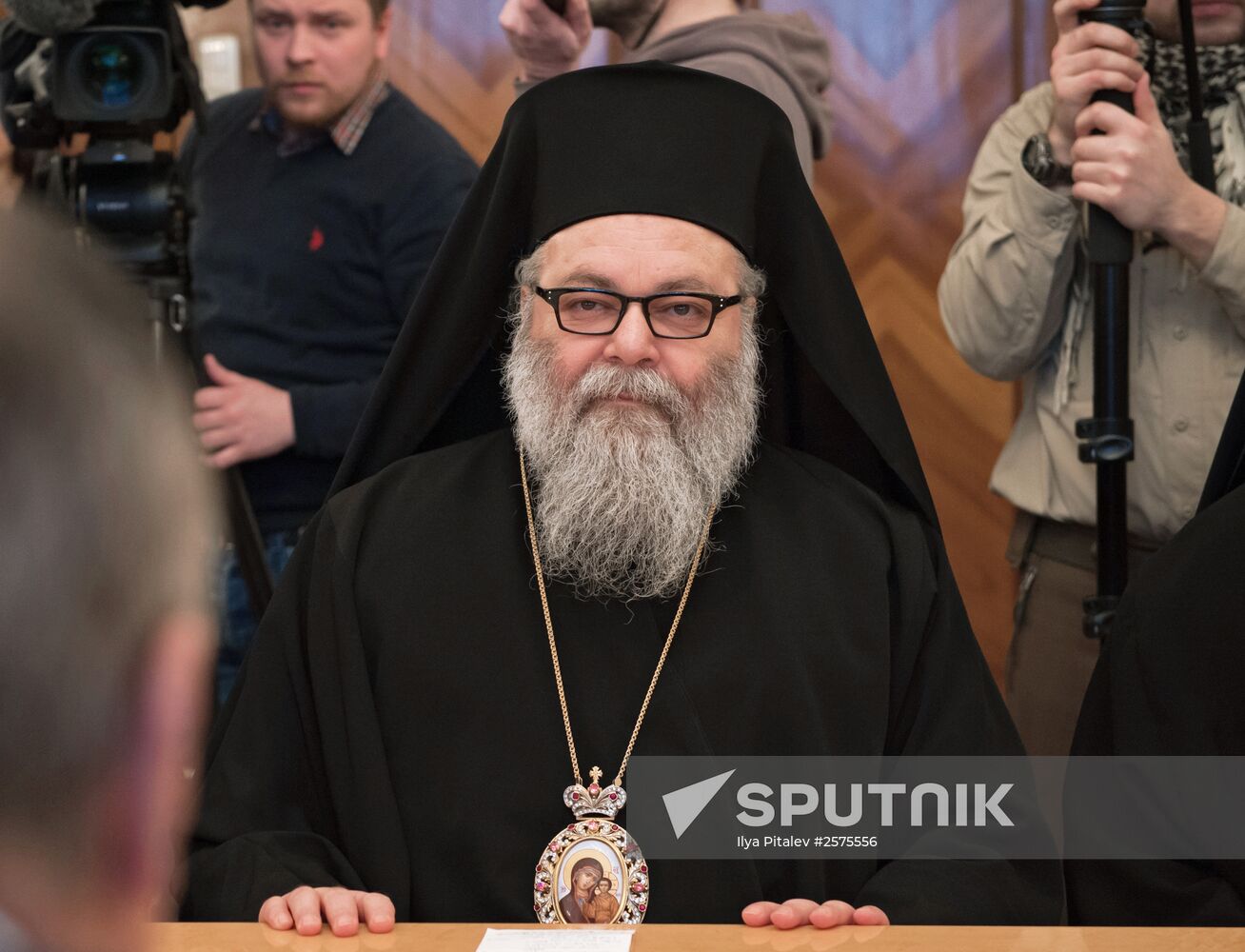 Foreign Minister Sergei Lavrov meets with Patriarch John X of Antioch and All the East